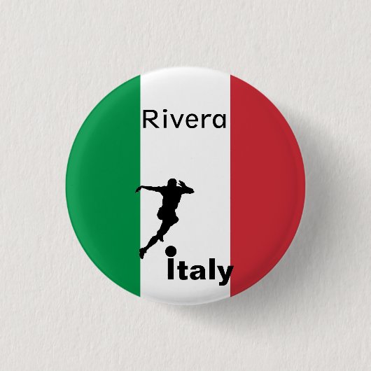Fußballspieler, Italien, anpassbar Button (Vorderseite)
