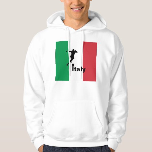 Fußballspieler, Italien, anpassbar Hoodie (Vorderseite)