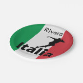 Fußballspieler, Italien, anpassbar Pappteller (Schrägansicht)