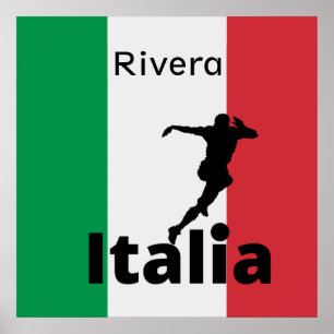 Fußballspieler, Italien, anpassbar Poster