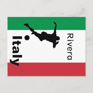 Fußballspieler, Italien, anpassbar Postkarte