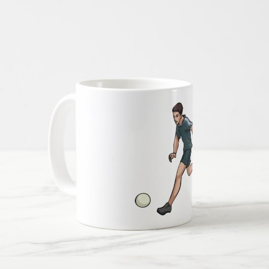 Fußballspieler Kaffeetasse (Vorderseite Links)