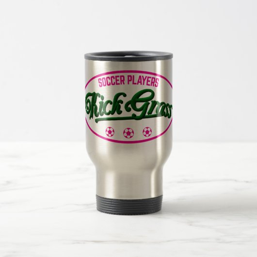 Fußballspieler Kickgrass Reisebecher (Mittel)