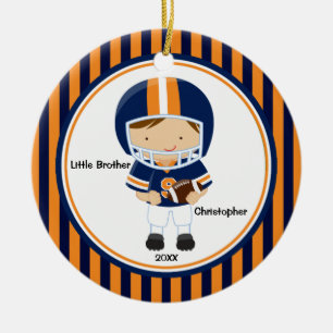 Fußballspieler Kleiner Bruder Weihnachtsschmuck