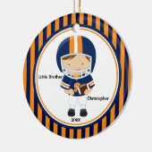 Fußballspieler Kleiner Bruder Weihnachtsschmuck (Links)