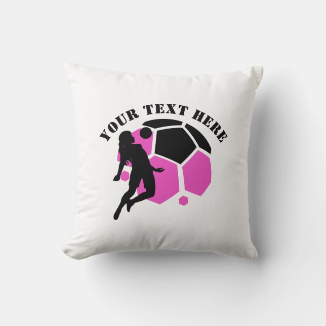 Fußballspieler Mädchen, Geburtstagsgeschenk, Team  Kissen (Vorderseite)