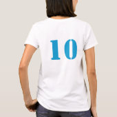Fußballspieler Mädchen, Geburtstagsgeschenk, Team T-Shirt (Rückseite)