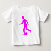 Fußballspieler - Magenta Baby T-shirt (Vorderseite)