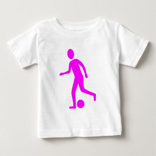 Fußballspieler - Magenta Baby T-shirt (Vorderseite)