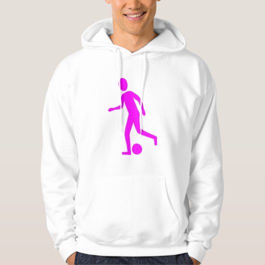 Fußballspieler - Magenta Hoodie (Vorderseite)