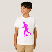 Fußballspieler - Magenta T-Shirt (Vorne ganz)