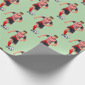 Fußballspieler Mann Geschenkpapier (Ecke)