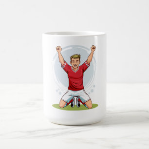 Fußballspieler Mann Kaffeetasse