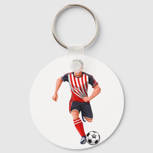 Fußballspieler Mann Schlüsselanhänger (Vorderseite)