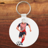 Fußballspieler Mann Schlüsselanhänger (Rückseite)
