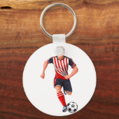 Fußballspieler Mann Schlüsselanhänger (Vorderseite)