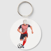 Fußballspieler Mann Schlüsselanhänger (Rückseite)