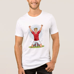 Fußballspieler Mann Tri-Blend Shirt