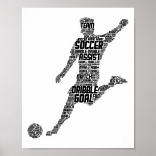 Fußballspieler Männer Kinder Jungen  Poster