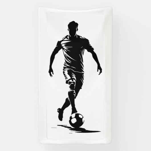 Fußballspieler mit Ball Banner (Vertikal)