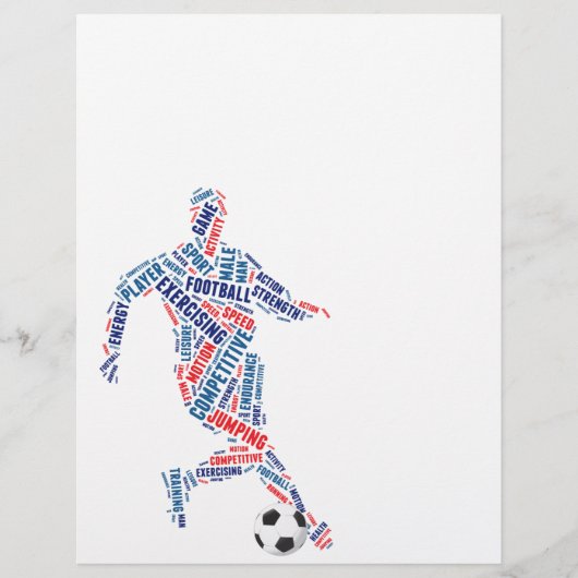 Fußballspieler mit Ball Flyer (Vorne)