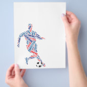Fußballspieler mit Ball Flyer (Hand)