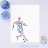 Fußballspieler mit Ball Flyer (Einzeln)