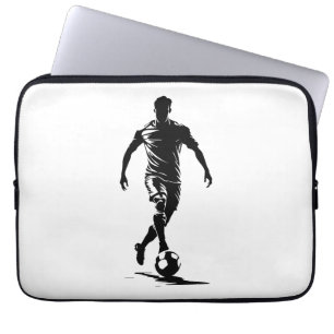 Fußballspieler mit Ball Laptopschutzhülle
