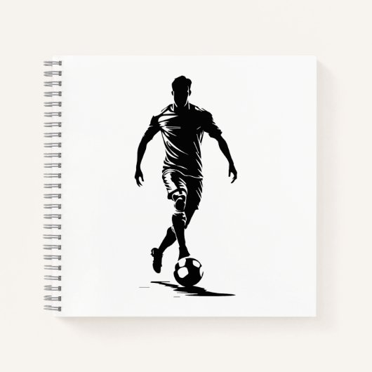 Fußballspieler mit Ball Notizblock (Vorderseite)