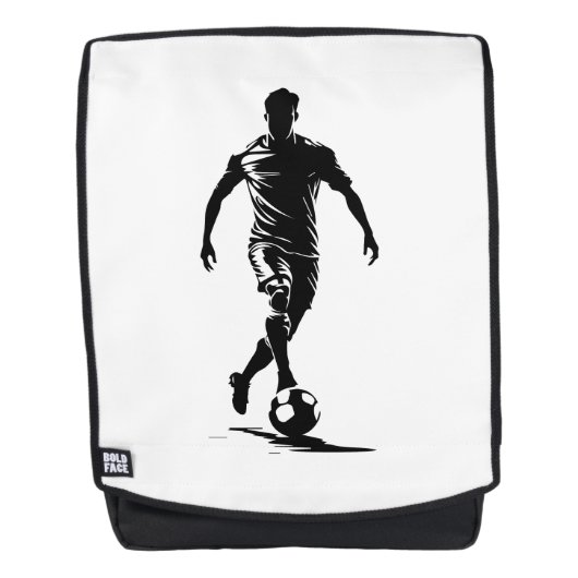 Fußballspieler mit Ball Rucksack (Vorderseite)