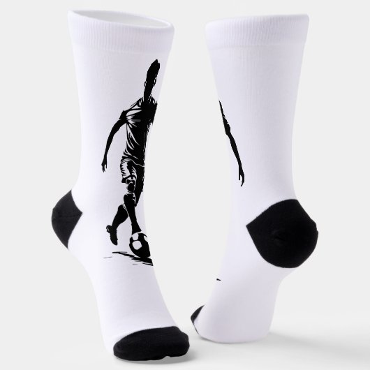 Fußballspieler mit Ball Socken (Gewinkelt)