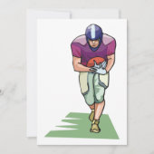 Fußballspieler mit der Einladung (Vorderseite)