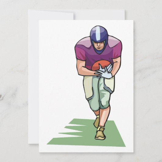 Fußballspieler mit der Einladung (Vorderseite)