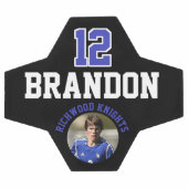 Fußballspieler mit Ihrem Foto und Anpassen Fußball (Flach)