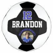 Fußballspieler mit Ihrem Foto und Anpassen Fußball (Vorderseite)