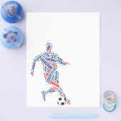 Fußballspieler mit Kugel Flyer (Einzeln)