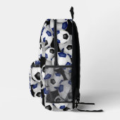 Fußballspieler mit Monogramm blaue Mannschaftsfarb Bedruckter Rucksack (Rechts)