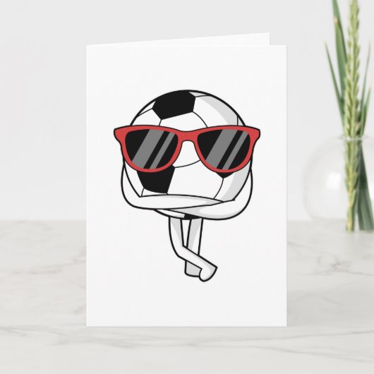 Fußballspieler mit Sonnenbrille im Fußball Karte (Vorderseite)