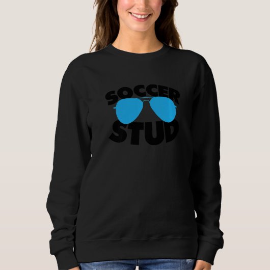 Fußballspieler mit Sonnenbrille Sweatshirt (Vorderseite)