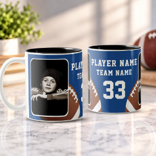 Fußballspieler Name Nummer Mannschaft 2 Fotos Zweifarbige Tasse
