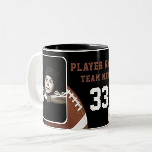 Fußballspieler Name Nummer Mannschaft 2 Fotos Zweifarbige Tasse