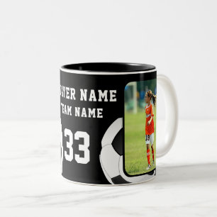 Fußballspieler Name Nummer Team 2 Fotos Zweifarbige Tasse