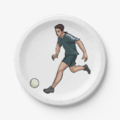 Fußballspieler Pappteller (Vorderseite)