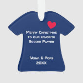 Fußballspieler Personalisiert Ornament (Rückseite)