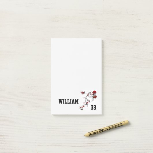 Fußballspieler Post-it Klebezettel (Auf Schreibtisch)