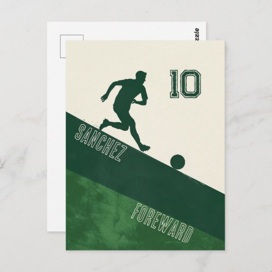 Fußballspieler Postkarte (Vorne/Hinten)