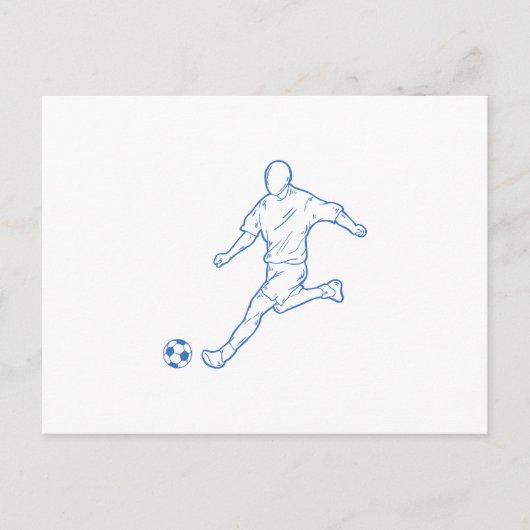 Fußballspieler Postkarte (Vorderseite)