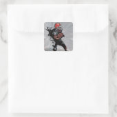 Fußballspieler Quadratischer Aufkleber (Tasche)