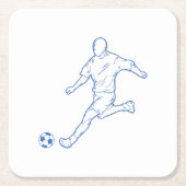 Fußballspieler Rechteckiger Pappuntersetzer (Vorderseite)
