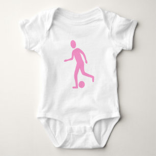 Fußballspieler - Rosa Baby Strampler